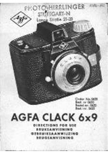 Agfa Clack 6x9 manual. Camera Instructions.